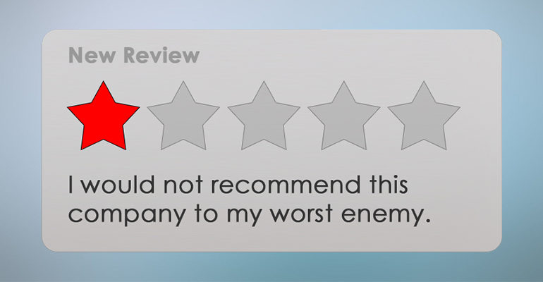 negative reviews