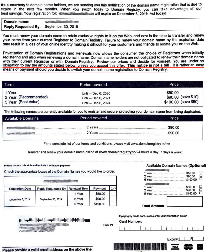 Domain Scam 