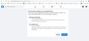 Delete a facebook page 2022