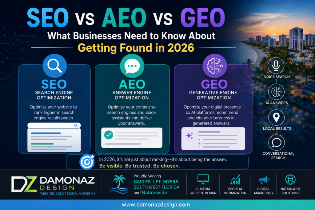 Damonaz Design AEO SEO GEO
